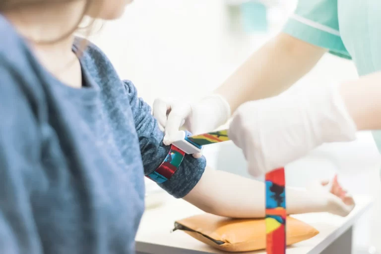 Patient preparing for a full blood count test in Singapore.